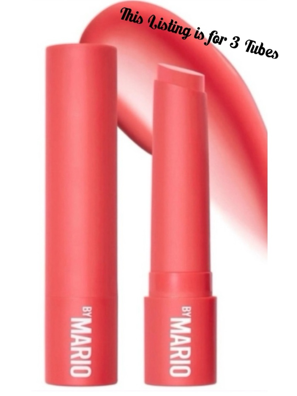 3 Tubes-NEW Plumping Lip Balm Makeup by Mario in Watermelon glossy✨New in Box